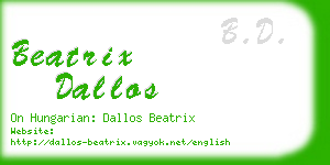 beatrix dallos business card